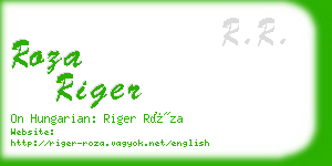 roza riger business card